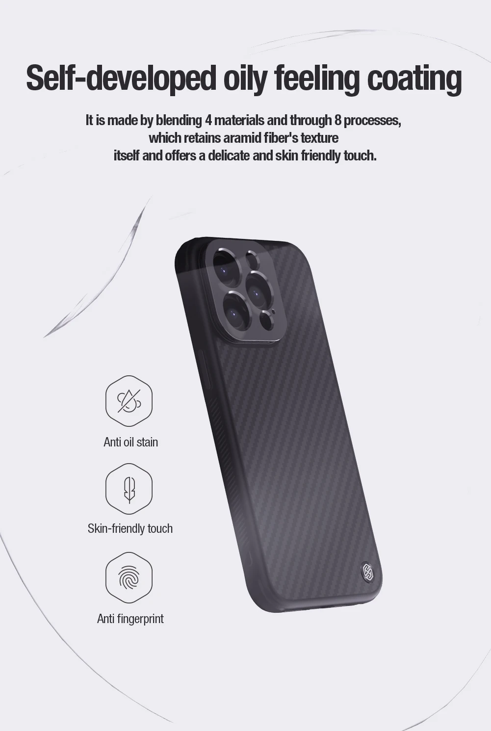 For iPhone 15 Pro Max MagSafe Case NILLKIN CarboProp Aramid Fiber Camera Foldable Stand Magnetic Cover For iPhone 14 13 Pro Max