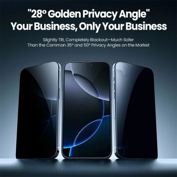 Защитное стекло Nillkin Anti Peeping Privacy для iPhone 16 Pro, iPhone 16 Pro Max, iPhone 16, iPhone 16 Plus — изображение 3