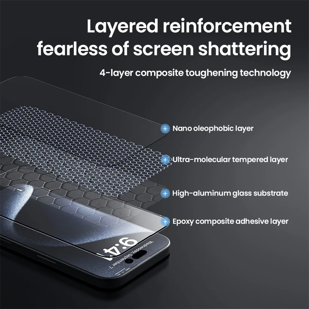 Nillkin For iPhone 16 Pro /Pro Max Tempered Glass CP+PRO Fully Screen Protector For iPhone 16 / 16 Plus With Installation Tool