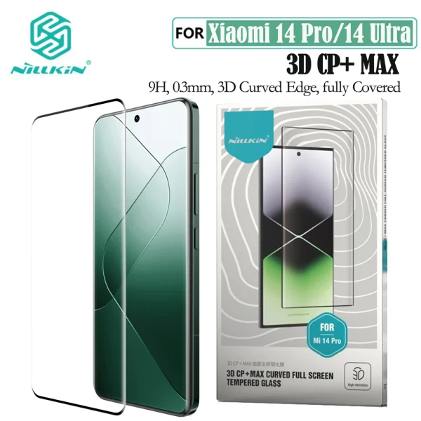 Защитное стекло Nillkin для Xiaomi 14 Pro, Xiaomi 14 Ultra (3D CP+Max)