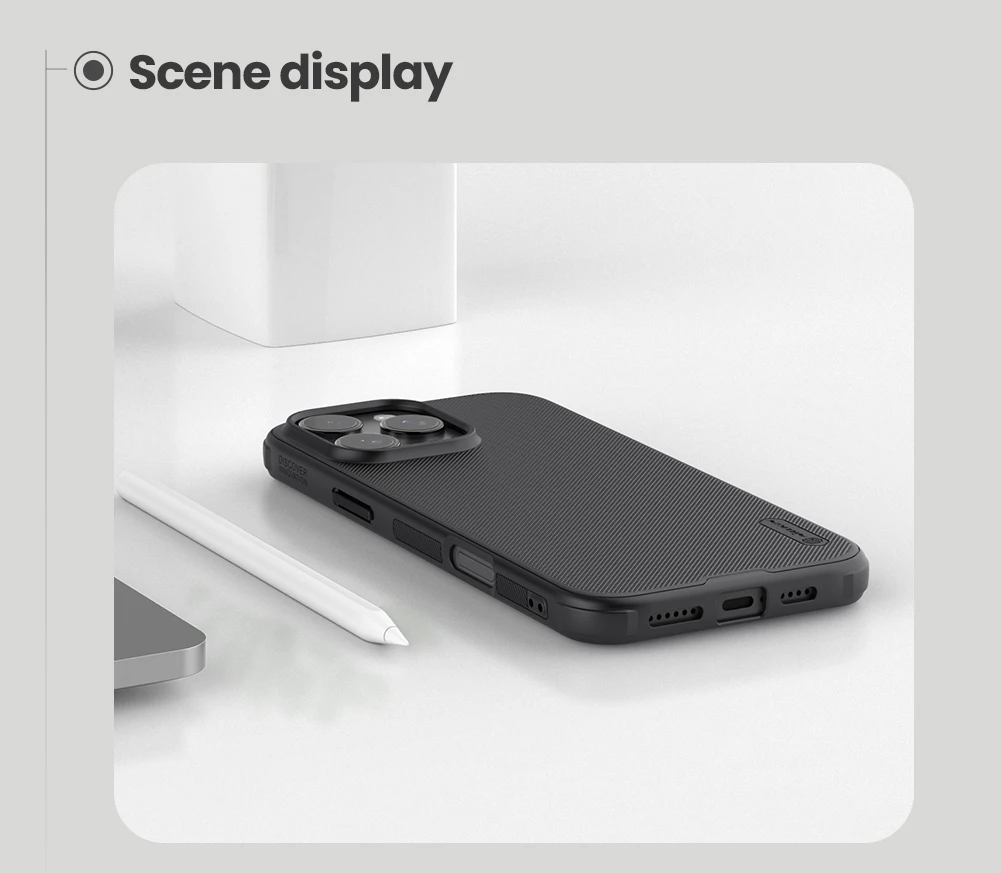 For iPhone 16 Pro /Pro Max MagSafe Case Nillkin Frosted Shield Pro Magnetic Case Soft TPU Frame PC Cover For iPhone 16 / 16 Plus
