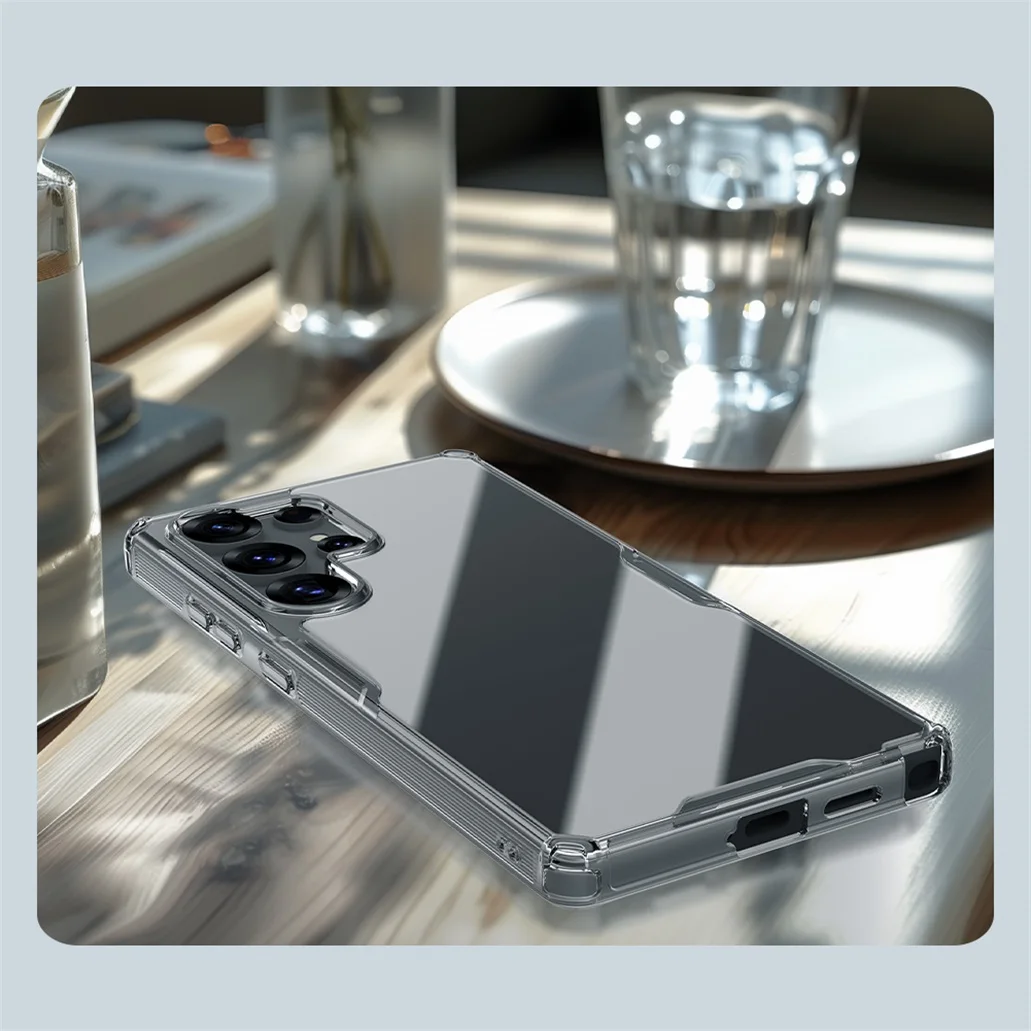 Nillkin For Samsung Galaxy S25 Ultra Case Nature Pro Transparent Soft TPU Frame Protection Back Cover For Samsung S25 S25+ Plus