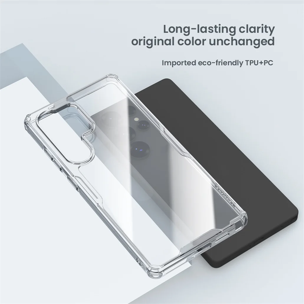 Nillkin For Samsung Galaxy S25 Ultra Case Nature Pro Transparent Soft TPU Frame Protection Back Cover For Samsung S25 S25+ Plus