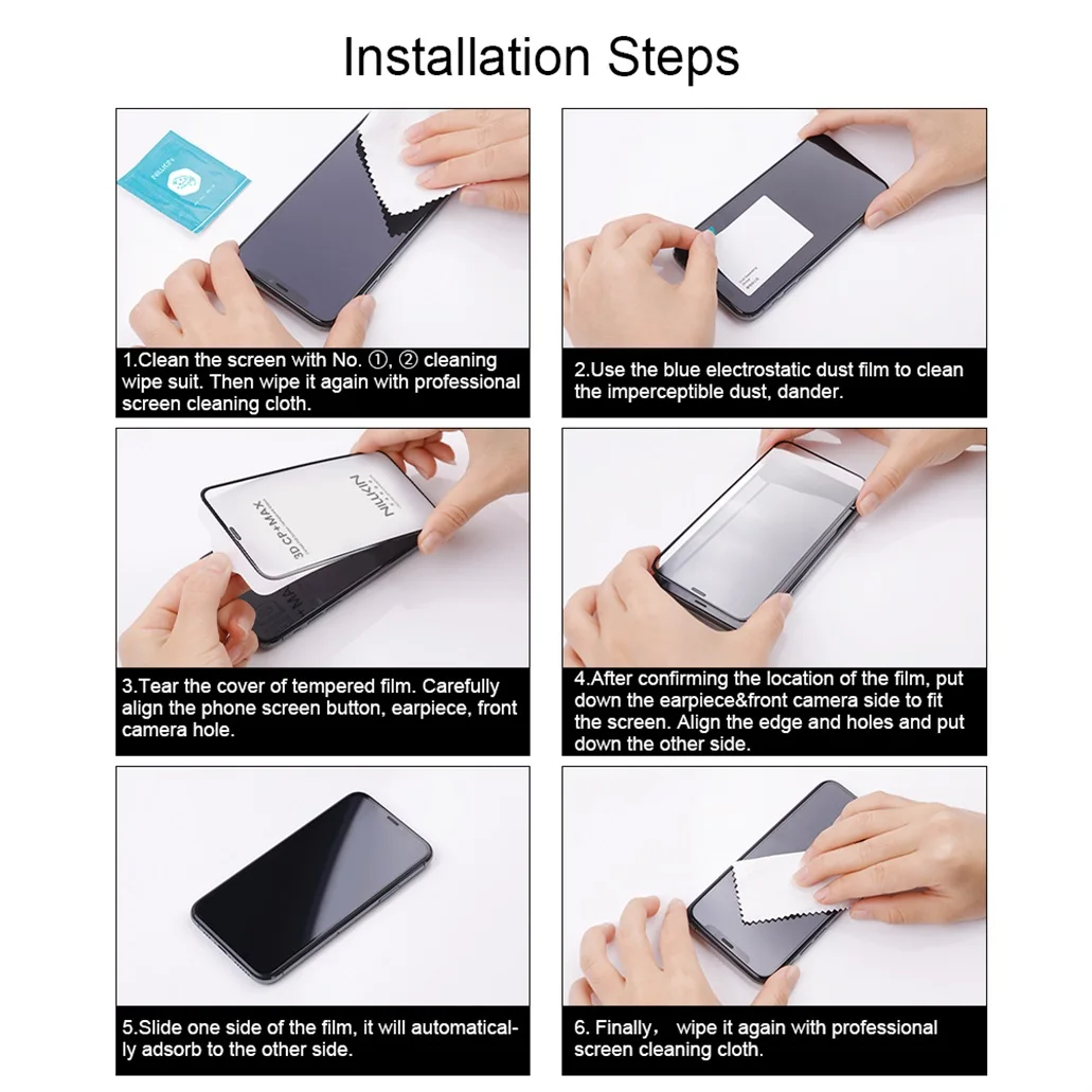For iPhone 16 Pro Max / 16 Pro Tempered Glass Nillkin 3D CP+Max Anti-Explosion Full Coverage Screen Protector For iPhone 16 Plus