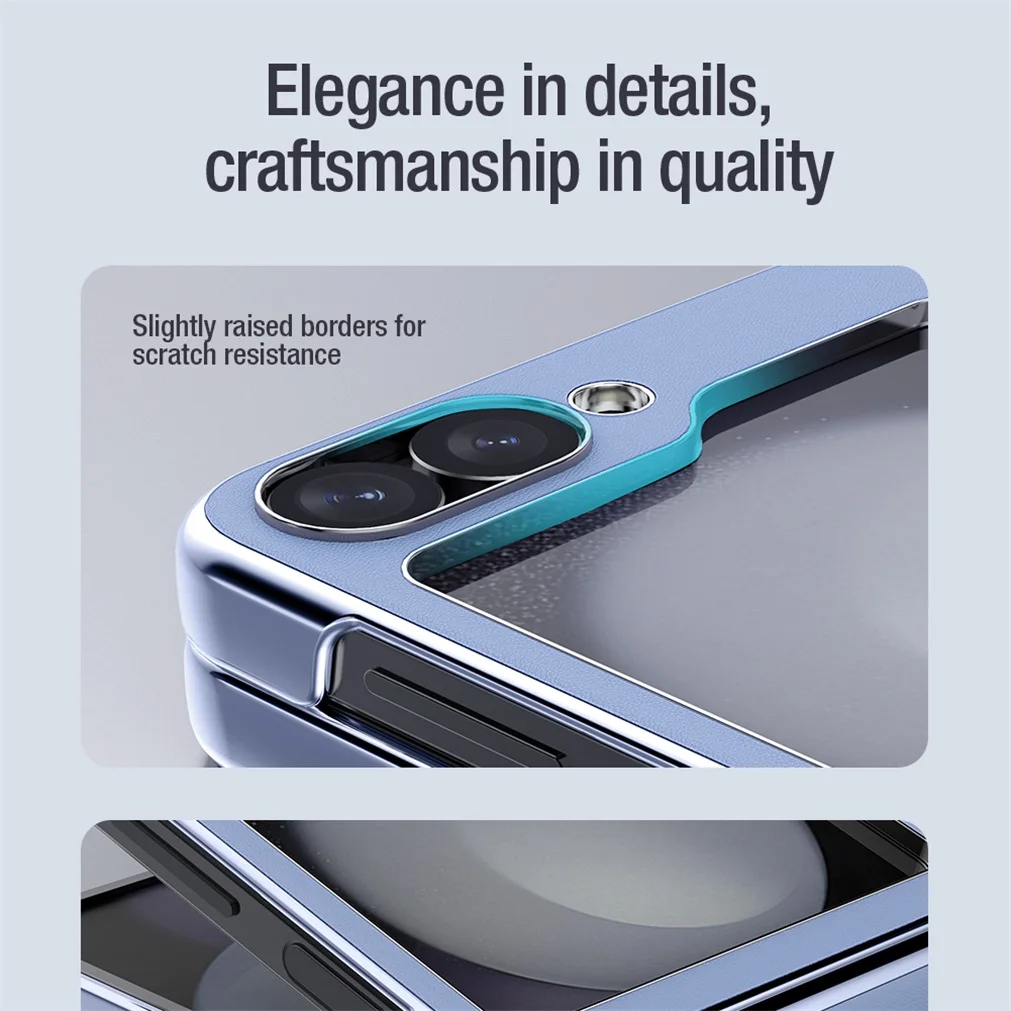 For Samsung Galaxy Z Flip 7 FE Case NILLKIN CamShield Flip Leather Case Gentle On Skin Ultra-thin Cover For Samsung Z Flip6 5G