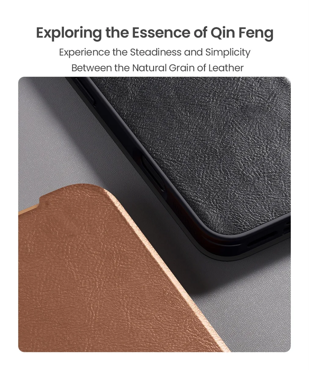 Nillkin For iPhone 17 Pro Max / 17 Pro Flip Case QIN Pro Leather Case Card Pocket Slide Camera Book Cover For iPhone 17 / Air