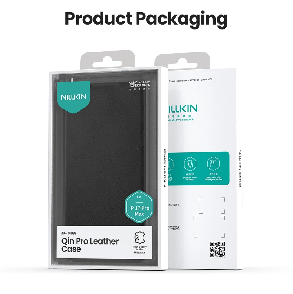 Nillkin For iPhone 17 Pro Max / 17 Pro Flip Case QIN Pro Leather Case Card Pocket Slide Camera Book Cover For iPhone 17 / Air