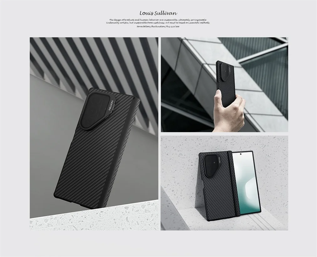 For Samsung Galaxy Z Fold 7 MagSafe Case NILLKIN CarboProp Magnetic Case Aramid Fiber Camera Cover For Z Fold7 With Phone Holder