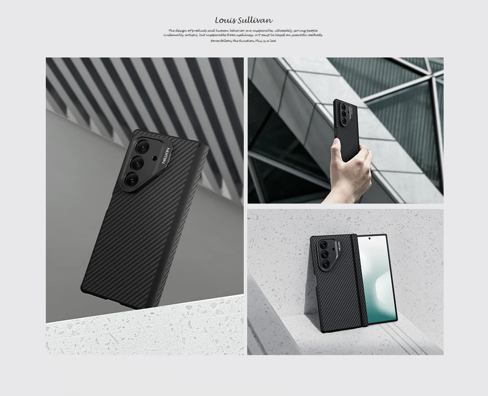 For Samsung Galaxy Z Fold 7 MagSafe Case NILLKIN CarboProp Magnetic Case Aramid Fiber Camera Cover For Z Fold7 With Phone Holder