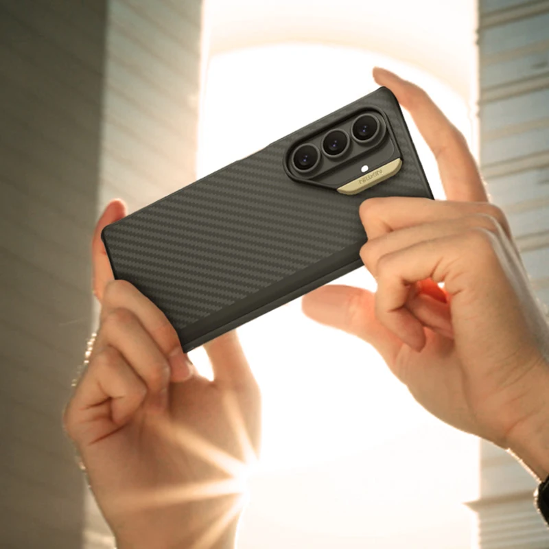 NILLKIN For Samsung Galaxy Z Fold 7 Case Synthetic Fiber Pro Magnetic Case Aramid Fiber Weave Shockproof Ultra-thin Back Cover