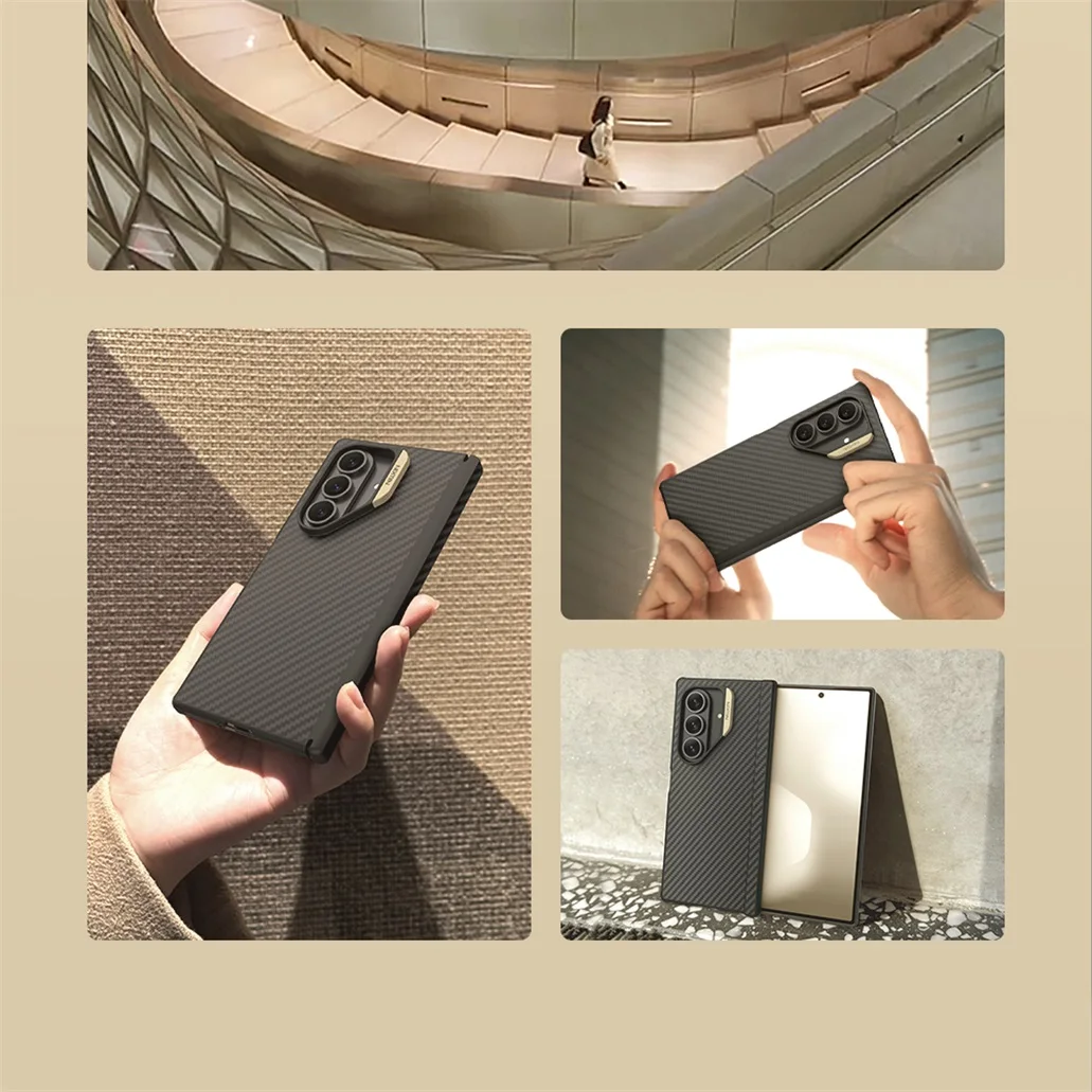 NILLKIN For Samsung Galaxy Z Fold 7 Case Synthetic Fiber Pro Magnetic Case Aramid Fiber Weave Shockproof Ultra-thin Back Cover
