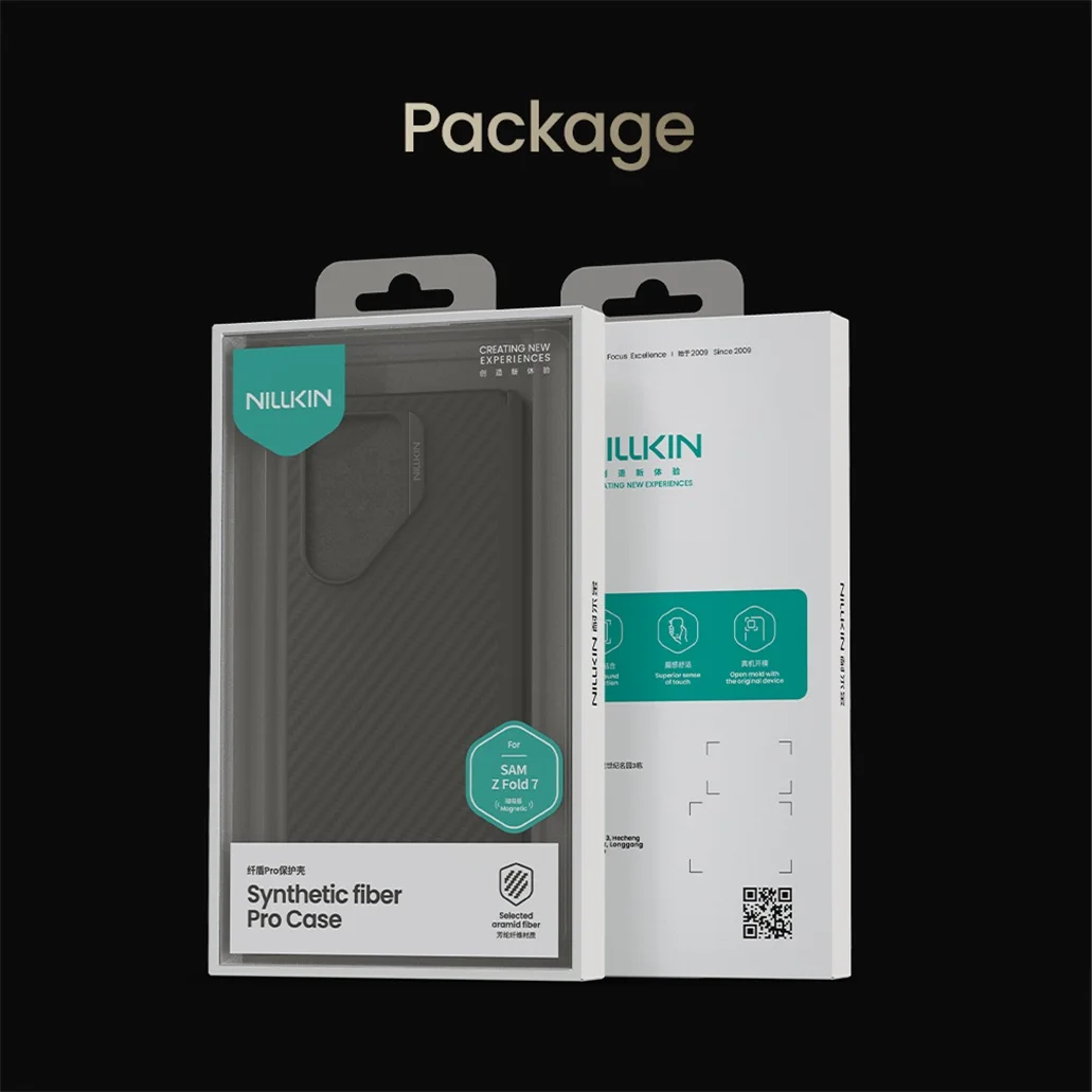 NILLKIN For Samsung Galaxy Z Fold 7 Case Synthetic Fiber Pro Magnetic Case Aramid Fiber Weave Shockproof Ultra-thin Back Cover
