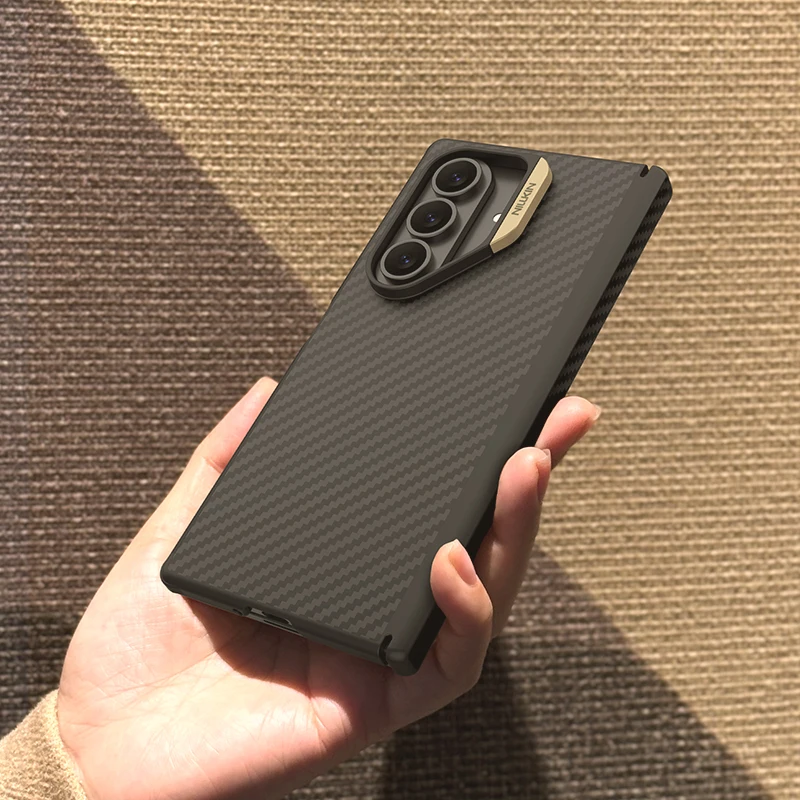 NILLKIN For Samsung Galaxy Z Fold 7 Case Synthetic Fiber Pro Magnetic Case Aramid Fiber Weave Shockproof Ultra-thin Back Cover