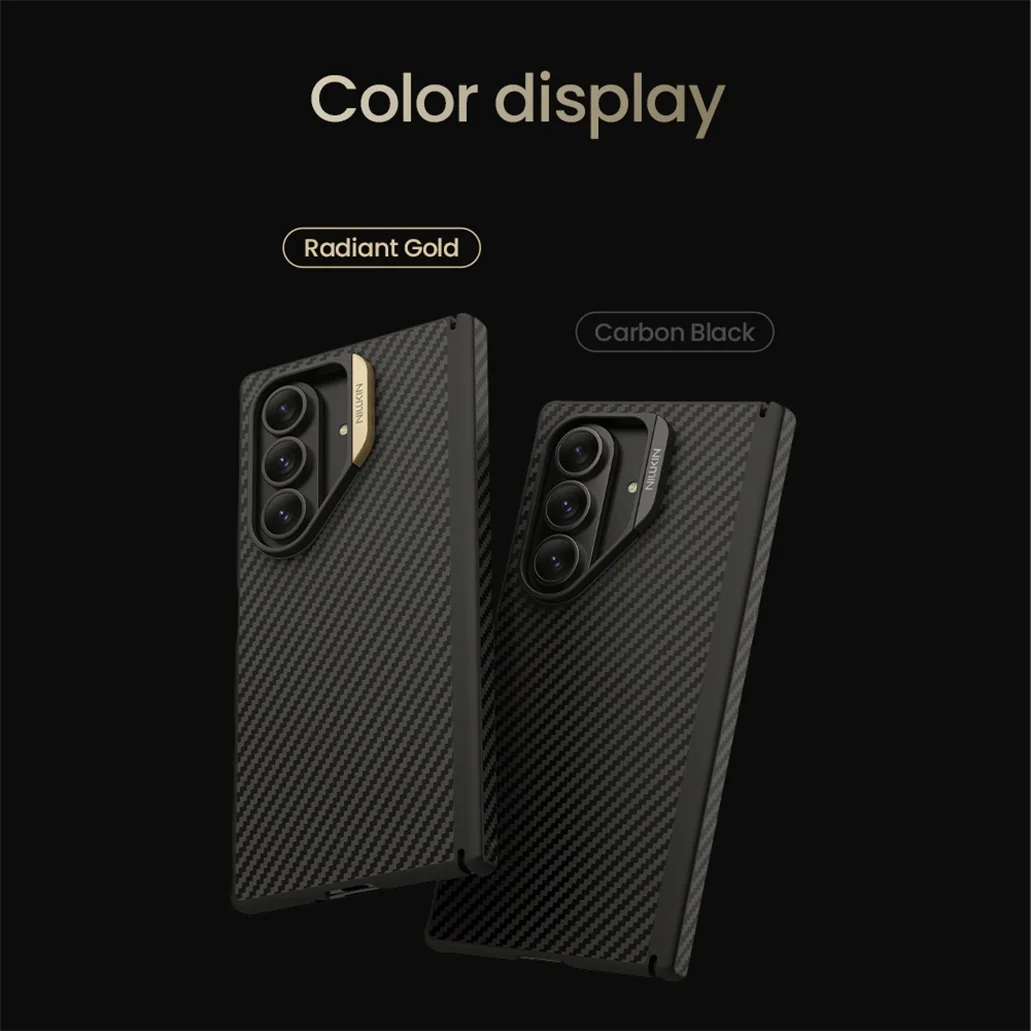 NILLKIN For Samsung Galaxy Z Fold 7 Case Synthetic Fiber Pro Magnetic Case Aramid Fiber Weave Shockproof Ultra-thin Back Cover