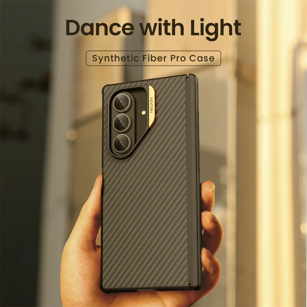 NILLKIN For Samsung Galaxy Z Fold 7 Case Synthetic Fiber Pro Magnetic Case Aramid Fiber Weave Shockproof Ultra-thin Back Cover
