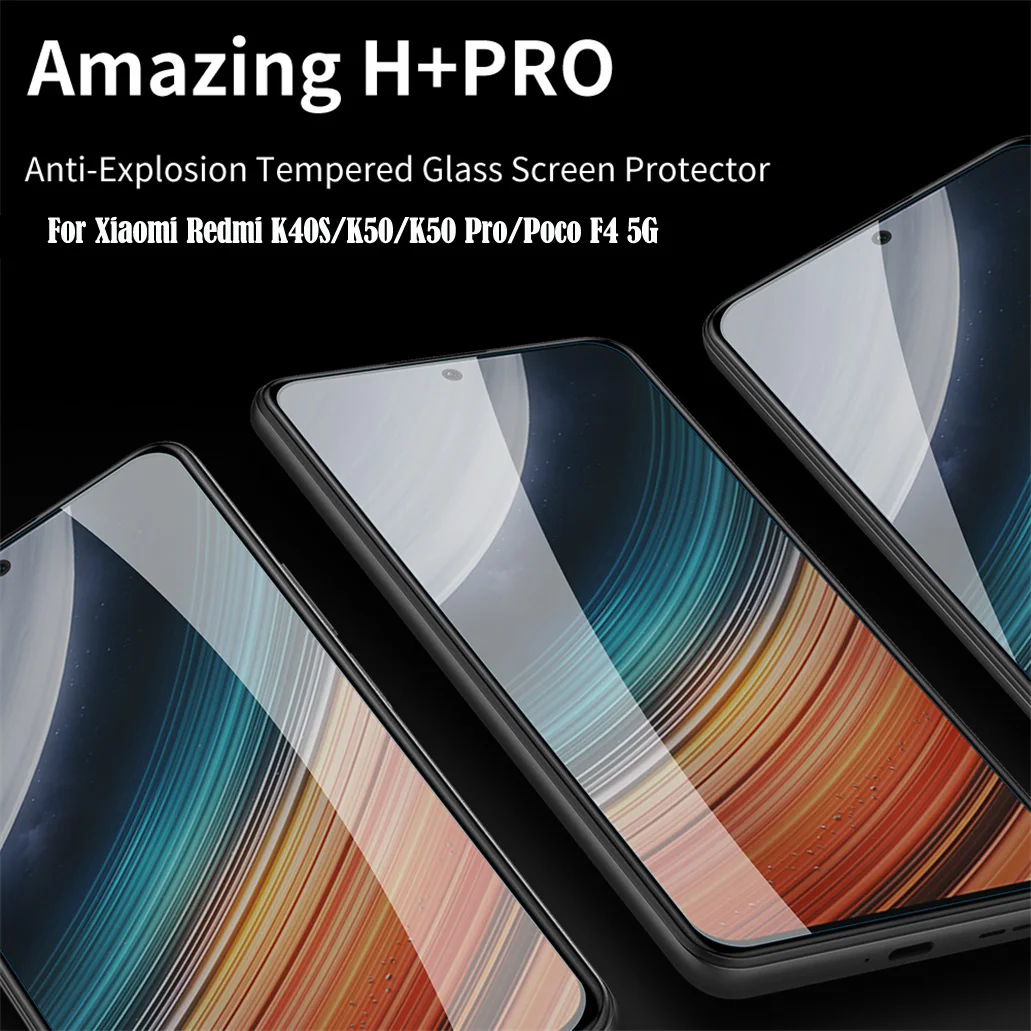 Nillkin For Xiaomi Poco F4 5G Tempered Glass H+PRO Glass 2.5D 0.2mm 9H Anti-Explosion Phone Screen Protector Film For Poco F4 5G