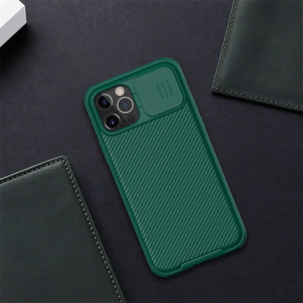 For iPhone 12 Pro Max Case NILLKIN CamShield Case Slide Camera Cover Protect Privacy Classic Back Cover For iPhone 12 mini