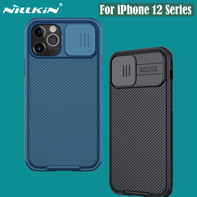 For iPhone 12 Pro Max Case NILLKIN CamShield Case Slide Camera Cover Protect Privacy Classic Back Cover For iPhone 12 mini