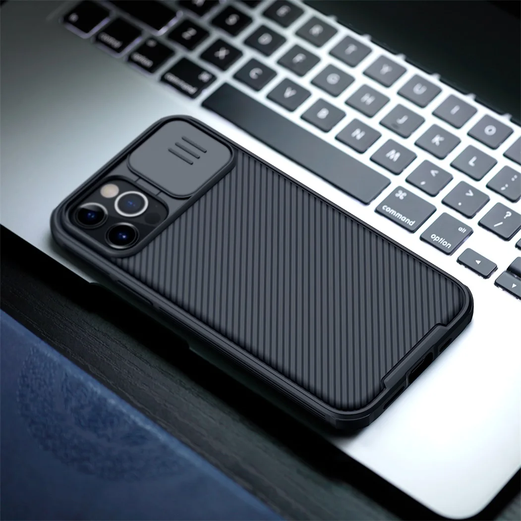 For iPhone 12 Pro Max Case NILLKIN CamShield Case Slide Camera Cover Protect Privacy Classic Back Cover For iPhone 12 mini