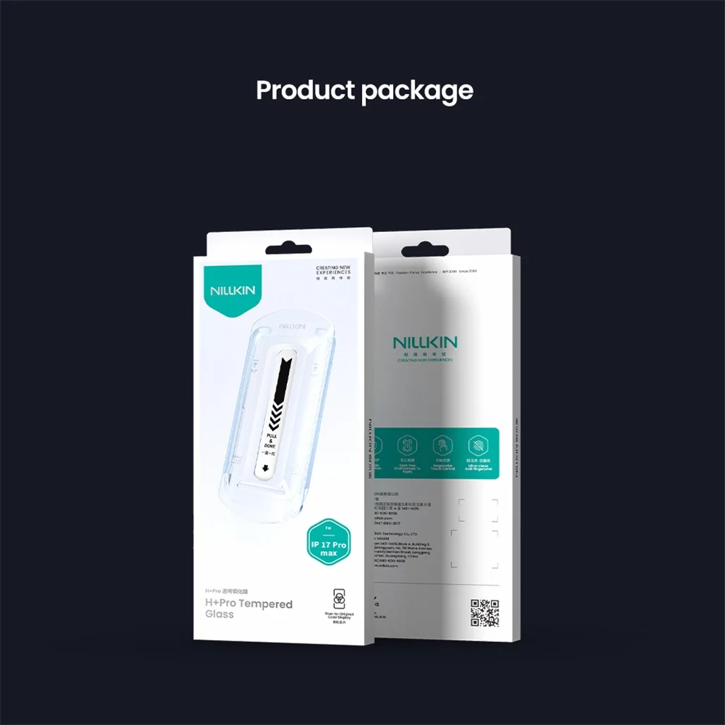Nillkin For iPhone 17 Pro Max Screen Protector H+PRO Anti-Explosion 2.5D Tempered Glass For iPhone 17 / 17 Pro / Air With Tool