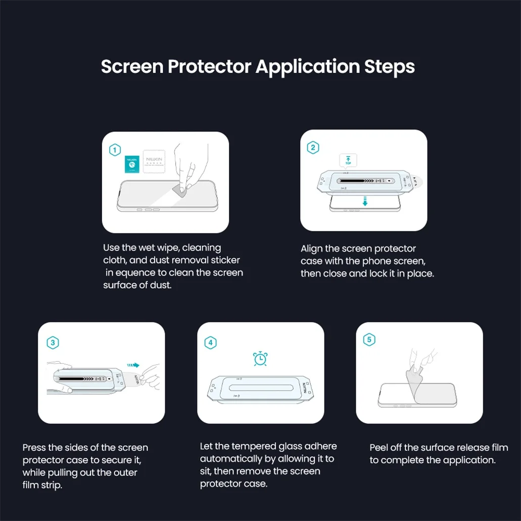 Nillkin For iPhone 17 Pro Max Screen Protector H+PRO Anti-Explosion 2.5D Tempered Glass For iPhone 17 / 17 Pro / Air With Tool