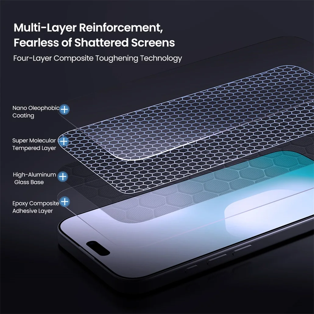 Nillkin For iPhone 17 Pro Max Screen Protector H+PRO Anti-Explosion 2.5D Tempered Glass For iPhone 17 / 17 Pro / Air With Tool