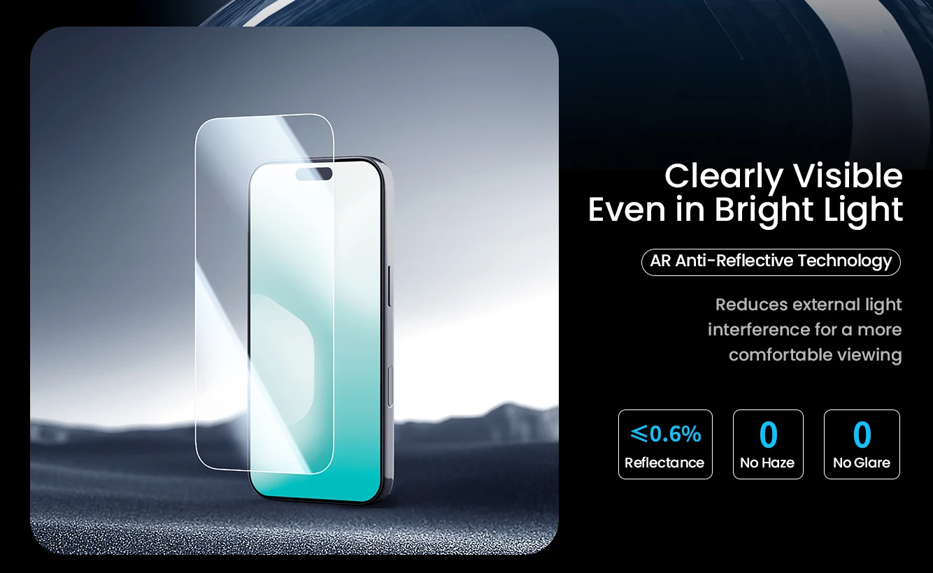 Nillkin Screen Protector For iPhone 17 Pro Max Anti-Reflective Full Coverage AR 3D Tempered Glass For iPhone17 Pro / iPhone Air