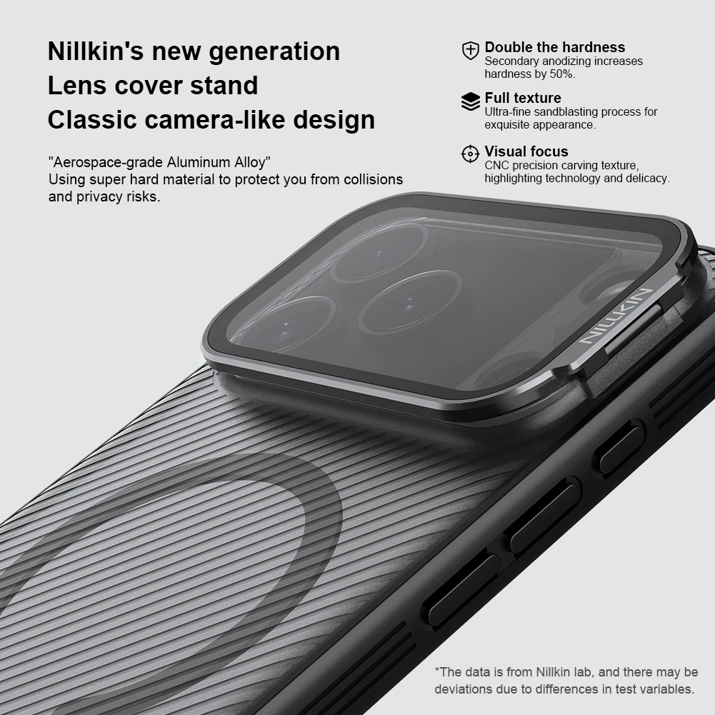 NILLKIN MagSafe Case For iPhone 17 Pro Max Magnetic Wireless Charging With Transparent Phone Holder Camera Cover For iPhone17Pro