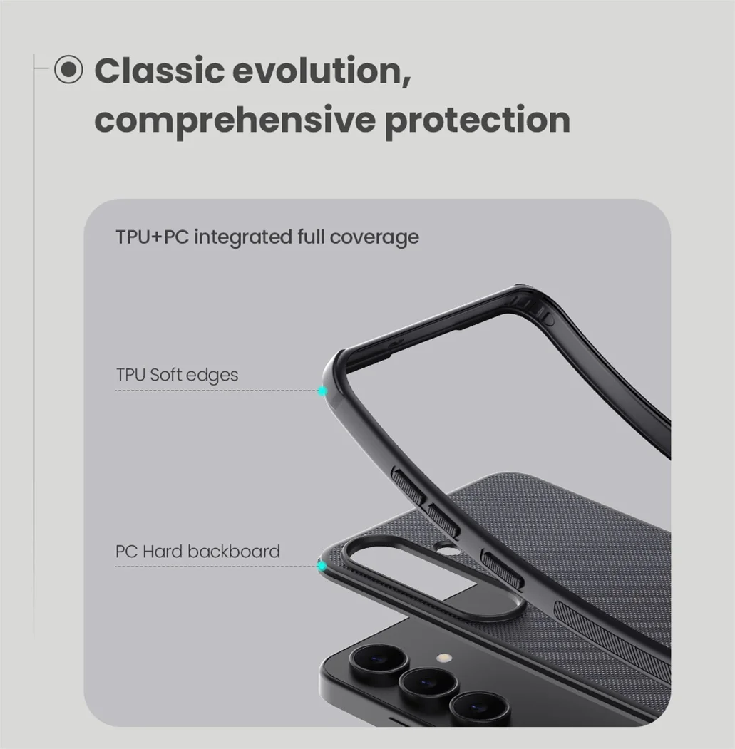 For Samsung Galaxy S25 FE Case Nillkin Frosted Shield Pro Soft Edges Hard Shell Shockproof Ultra-thin Cover For Samsung S25 FE
