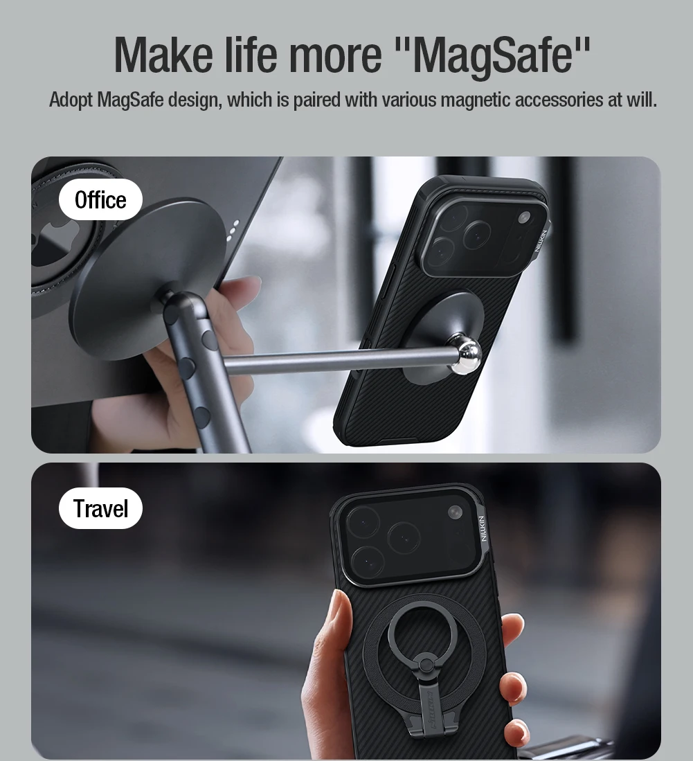 NILLKIN For iPhone 17 Pro Max MagSafe Case Shockproof Luxury Magnetic Case For iPhone17 Pro With Camera Protective Cover