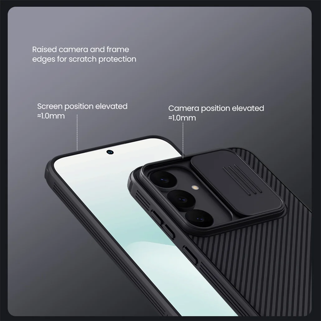 NILLKIN For Samsung Galaxy S25 FE Case CamShield Pro Shockproof Non-Slip Privacy Protection Slide Camera Cover For Samsung S25FE