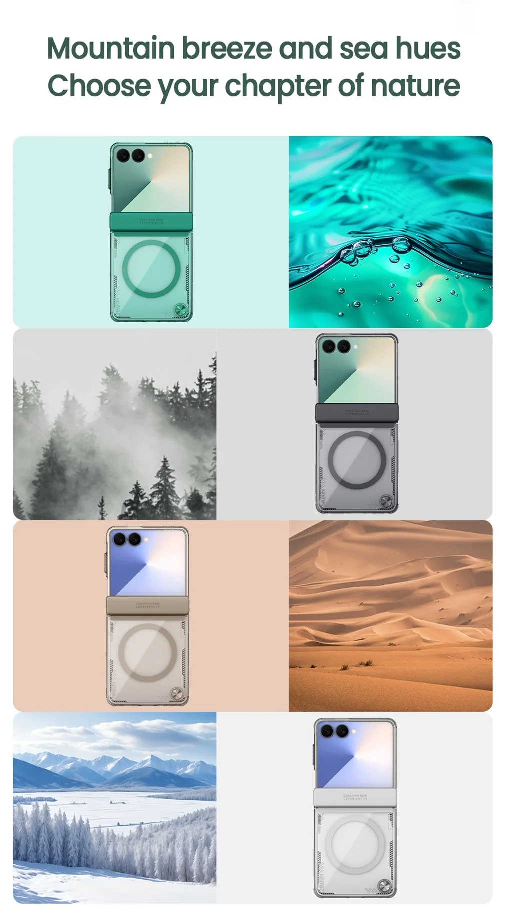 For Samsung Galaxy Z Flip 7 Transparent Case NILLKIN Iceblade Flip Eco-friendly Material Shockproof Cover For Samsung Z Flip7