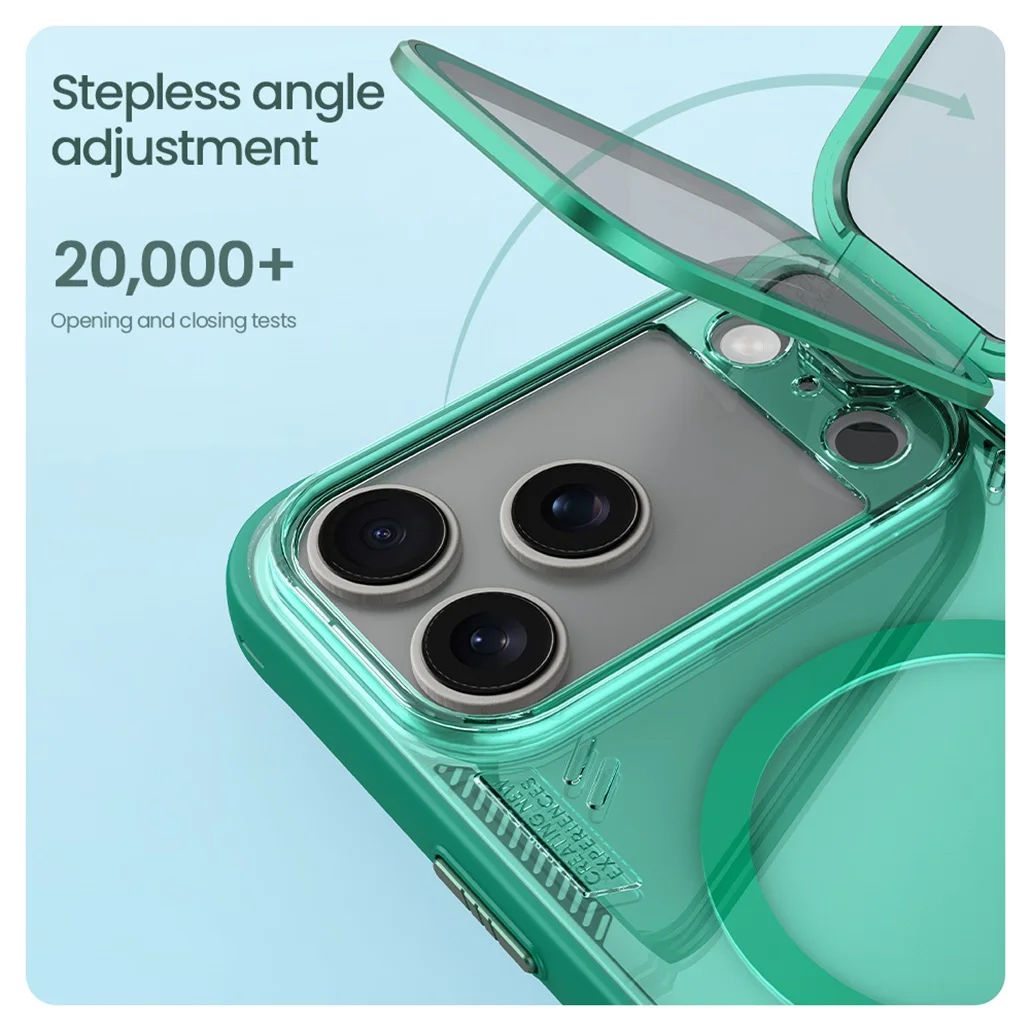 NILLKIN For iPhone 17 Pro Max Magsafe Case Iceblade Prop Phone Holder Camera Cover Transparent Magnetic Case For iPhone17 Pro