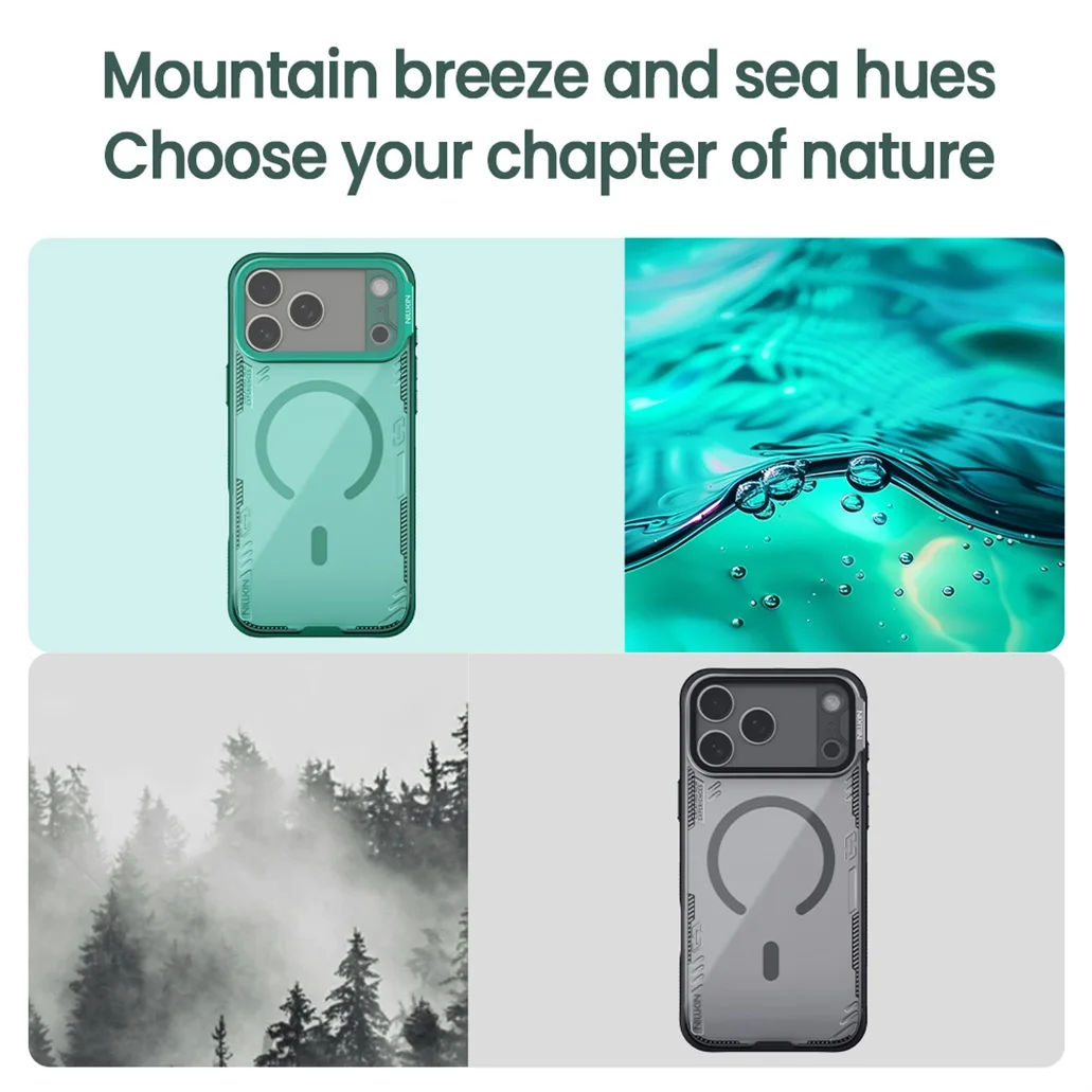 NILLKIN For iPhone 17 Pro Max Magsafe Case Iceblade Prop Phone Holder Camera Cover Transparent Magnetic Case For iPhone17 Pro