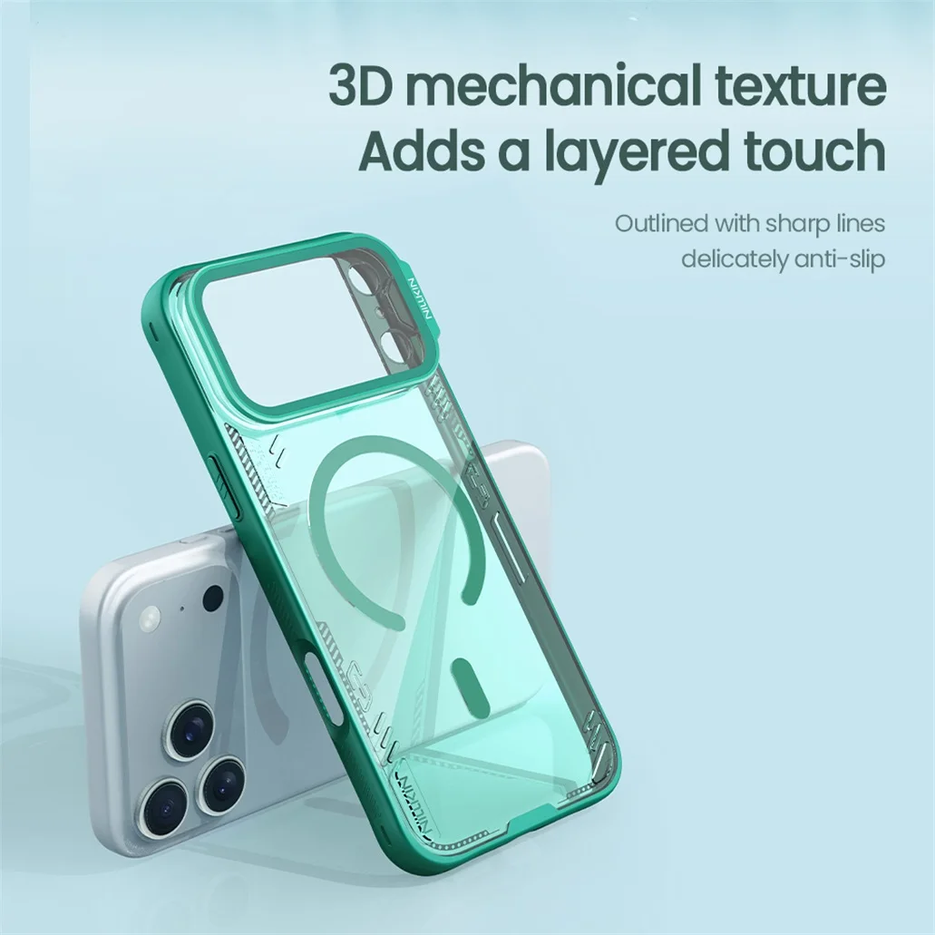 NILLKIN For iPhone 17 Pro Max Magsafe Case Iceblade Prop Phone Holder Camera Cover Transparent Magnetic Case For iPhone17 Pro