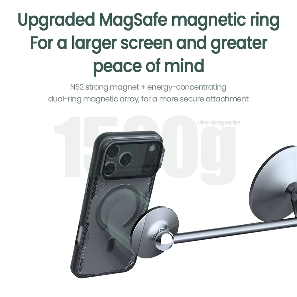 NILLKIN For iPhone 17 Pro Max Magsafe Case Iceblade Prop Phone Holder Camera Cover Transparent Magnetic Case For iPhone17 Pro