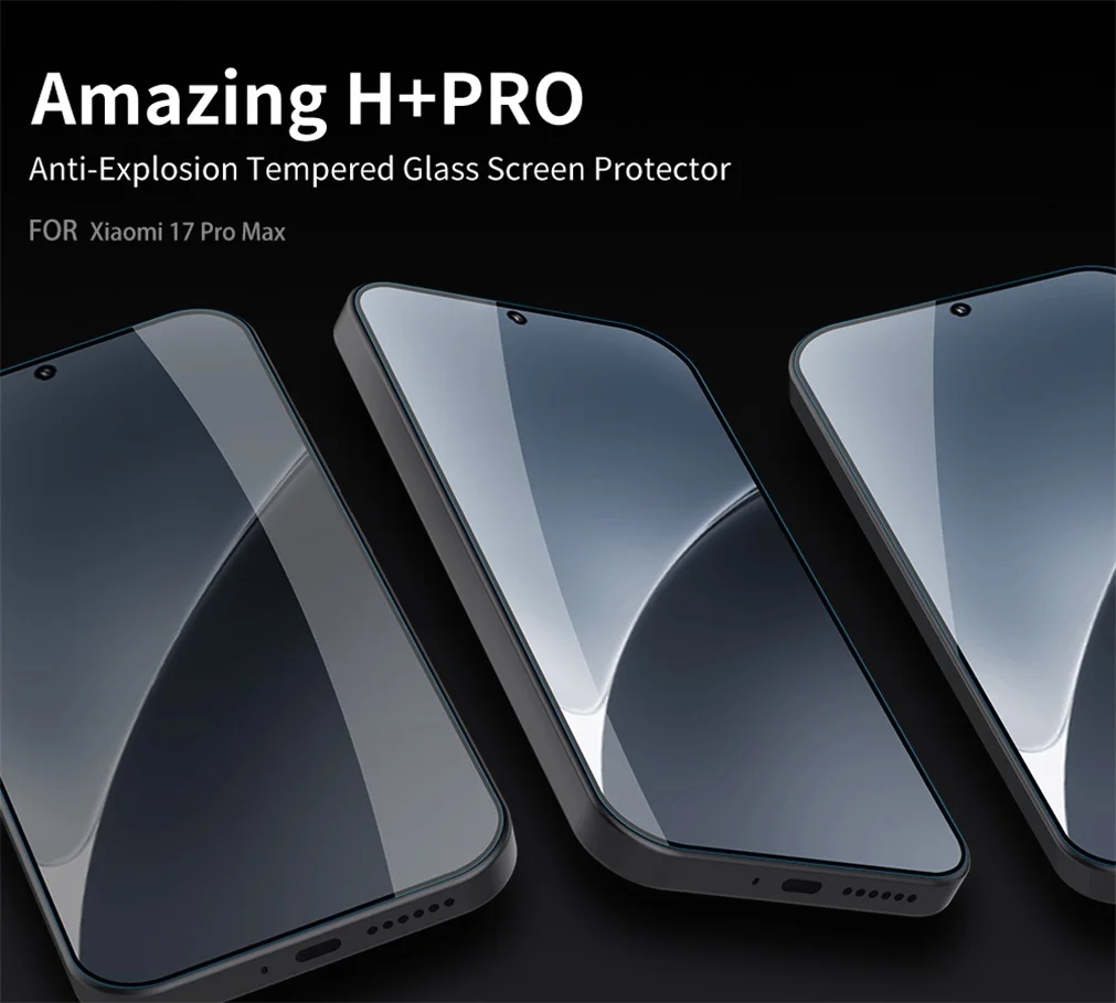 Nillkin For Xiaomi 17 Pro Max / 17 Pro Tempered Glass Amazing H+PRO Anti-Explosion 2.5D 9H Screen Protector Film For Xiaomi17 Nillkin For Xiaomi 17 Pro Max / 17 Pro Tempered Glass Amazing H+PRO Anti-Explosion 2.5D 9H Screen Protector Film For Xiaomi17