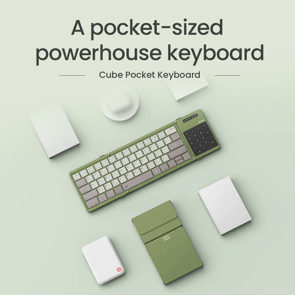 Клавиатура портативная складная Nillkin Cube Pocket Keyboard с тачпадом и тройным Bluetooth Клавиатура портативная складная Nillkin Cube Pocket Keyboard с тачпадом и тройным Bluetooth