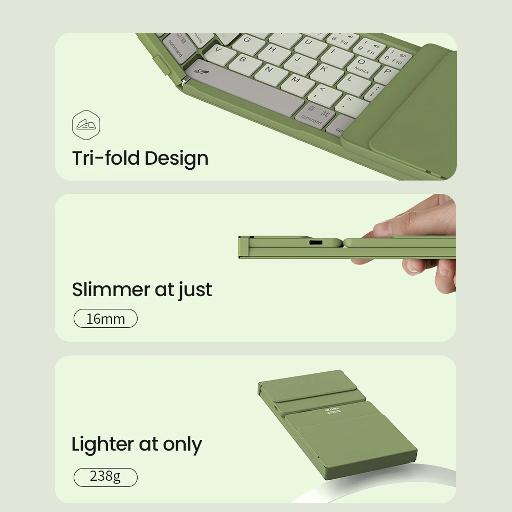 Клавиатура портативная складная Nillkin Cube Pocket Keyboard с тачпадом и тройным Bluetooth Клавиатура портативная складная Nillkin Cube Pocket Keyboard с тачпадом и тройным Bluetooth