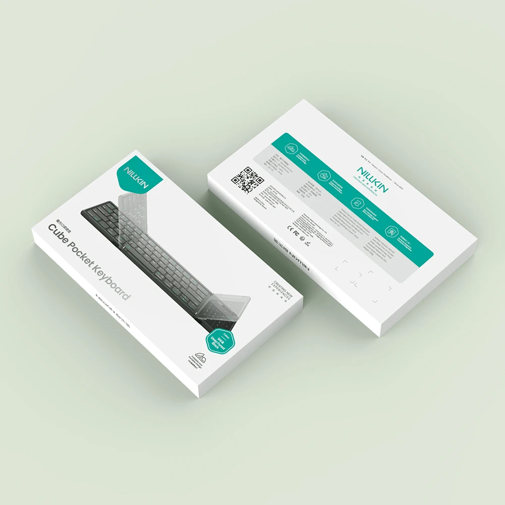 Клавиатура портативная складная Nillkin Cube Pocket Keyboard с тачпадом и тройным Bluetooth Клавиатура портативная складная Nillkin Cube Pocket Keyboard с тачпадом и тройным Bluetooth