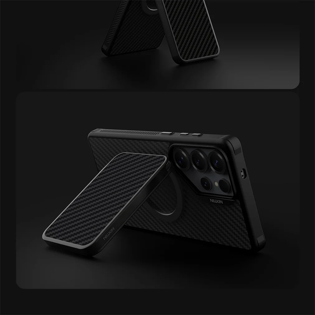 Nillkin FiberMate Magnetic Wallet Phone Stand MagSafe Card Pocket Aramid Fiber Ultralight Stepless Angle Adjustment Phone Holder Nillkin FiberMate Magnetic Wallet Phone Stand MagSafe Card Pocket Aramid Fiber Ultralight Stepless Angle Adjustment Phone Holder