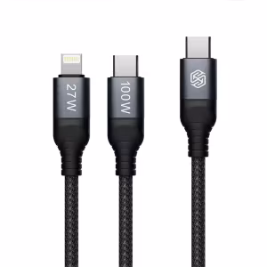 Кабель Nillkin DualPower USB-C / Lightning для зарядки и синхронизации (1.5м)