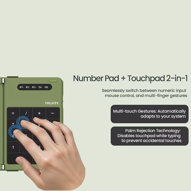 Клавиатура Nillkin Cube Pocket Keyboard с тачпадом и тройным Bluetooth Клавиатура Nillkin Cube Pocket Keyboard с тачпадом и тройным Bluetooth — изображение 12